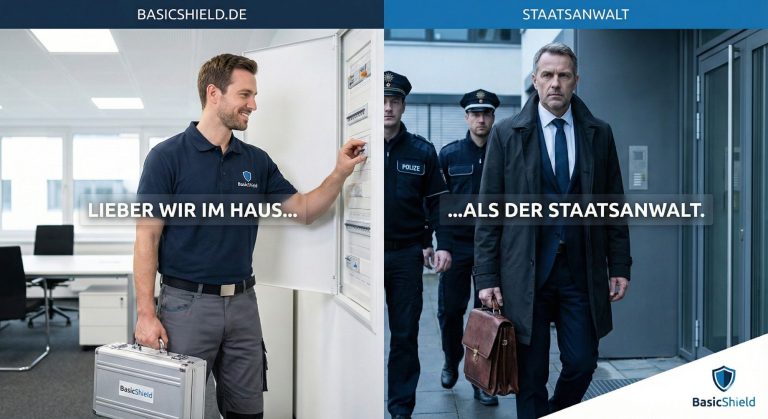 Besser basic shield Ein Handwerker und ein Geschäftsmann in verschiedenen beruflichen Szenarien.